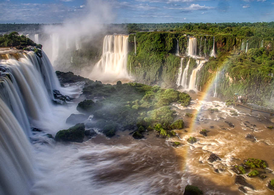 Iguassu Falls With Rainbow Photography Art | Peter Batty Photography