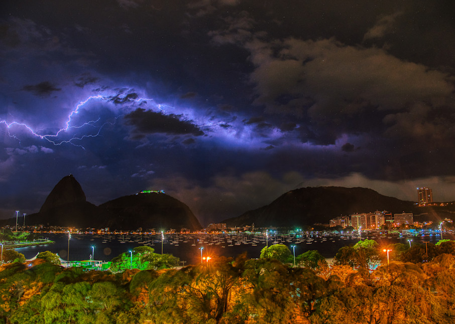 Lightning Over Sugarloaf Mountain Photography Art | Peter Batty Photography