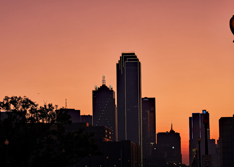 Dallas Skyline At Dawn 4 Art | Drone Video TX