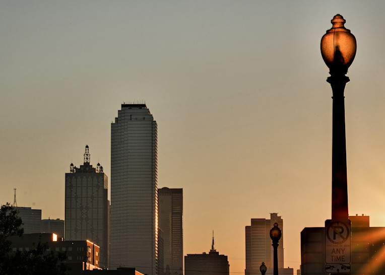 Dallas Skyline At Dawn 9 Art | Drone Video TX