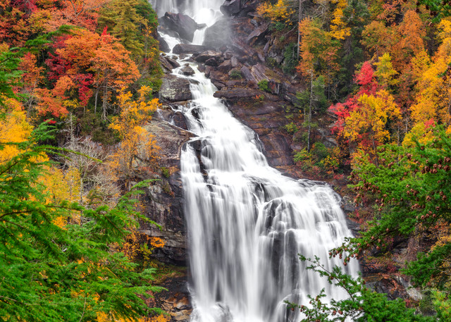 Autumn At Whitewater Falls Art | Red Rock Photography