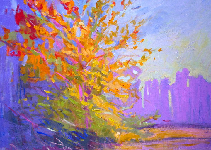 Beautiful Fall Colors Tree Painting, Limited Edition Print by Dorothy Fagan