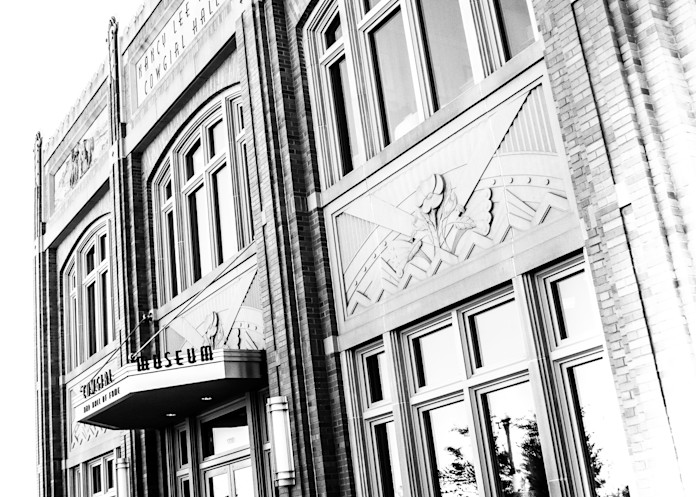 cowgirl hall of fame in black and white