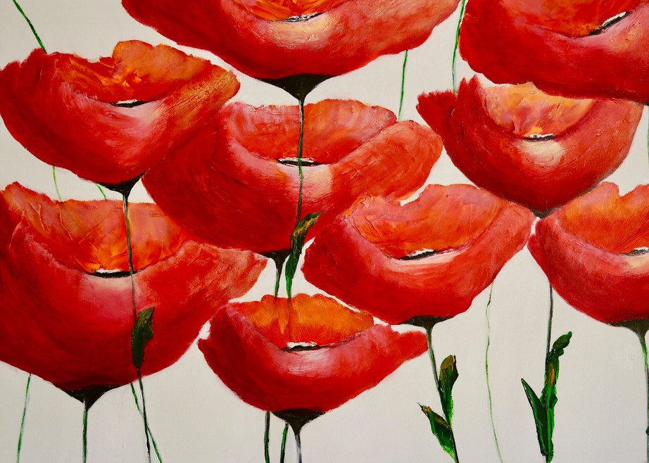 Poppies In Bloom Art | Marie Art Gallery