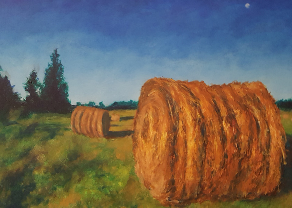 Hay Bales Of A Woodbine Farm (Print Only) Art | Jonathan Mann ART