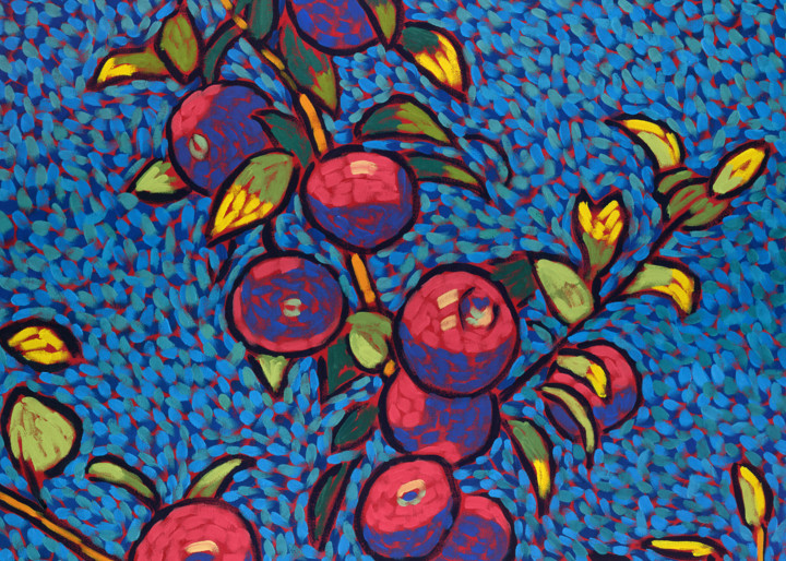 flowers-and-trees, apples, fruit, fruit-trees, abstract, art, paintings, prints