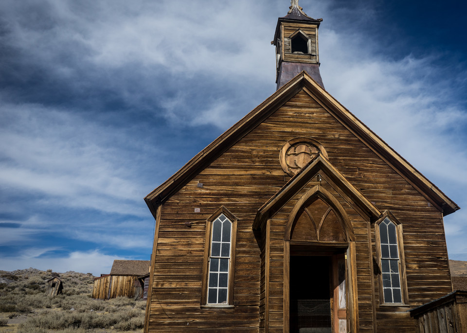 Church No More - Bodie Ghost town California landscape architecture photograph print