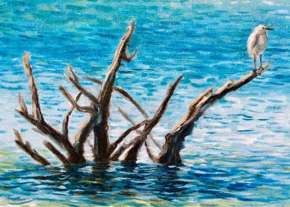 The Sea Bird and Branches Fine Art by Hilary J England