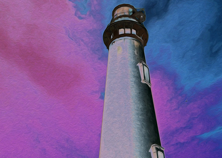Pigeon Point Lighthouse, print of photograph of Pigeon Lighthouse, California for sale as digital art by Maureen Wilks