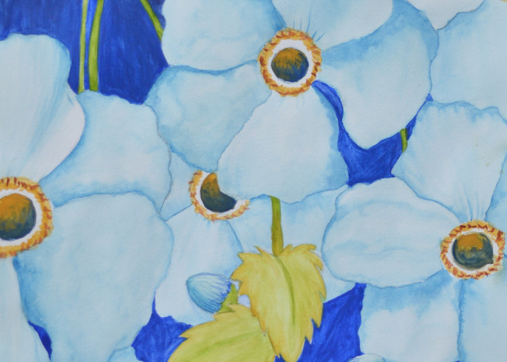 Blue Flowers Art | InspiringLee