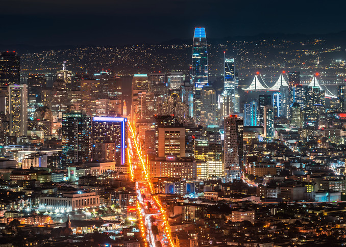 Twin Peaks View of Downtown San Francisco - San Francisco City Images