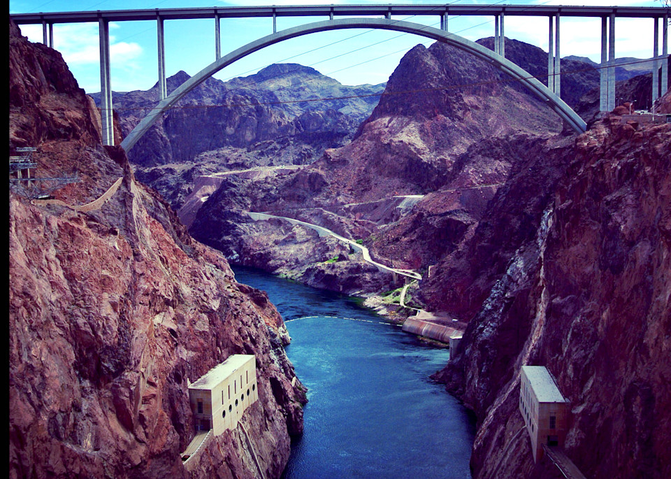Hoover Dam Bridge Instagram Print by George Delany 