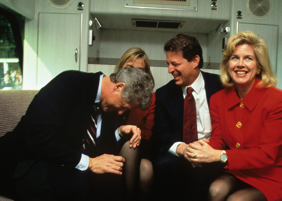 Clintons and Gores joking