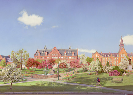 University Of Vermont Green At Spring Bloom  Art | The Huntington Studio