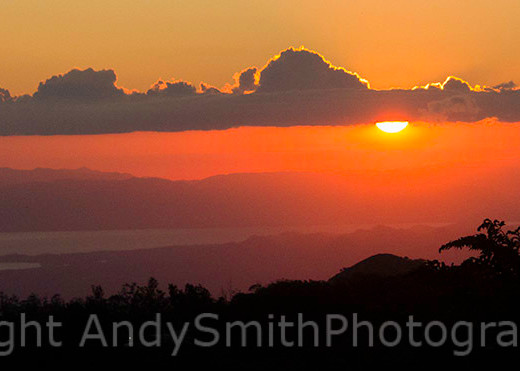 Sunset from Monteverde, Costa Rica.