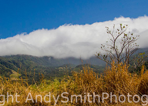 fine art photograph of clouds over the mountains in Costa Rica