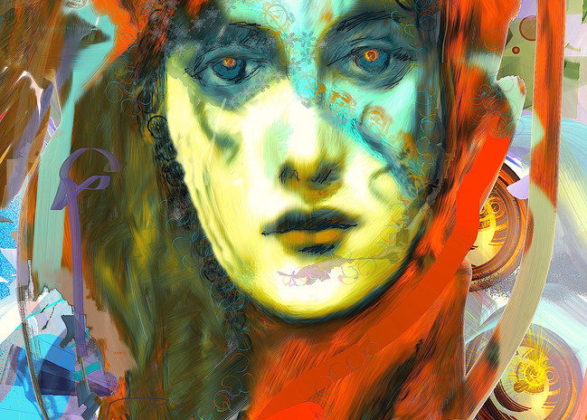 Girl In Red Art | Woven Lotus Art Gallery