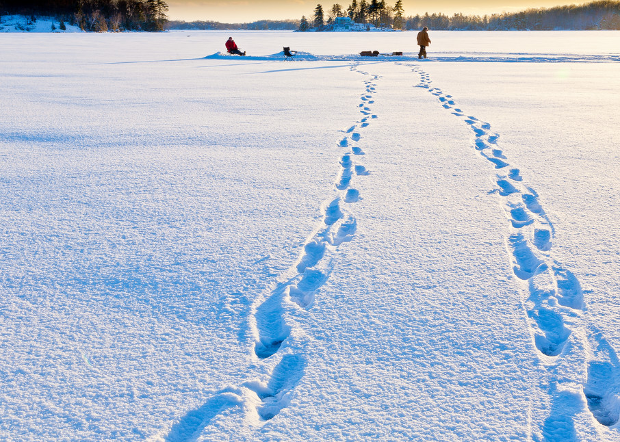 Bob' Lake, Ice Fishing, Frozen lake, Ontario, Canada