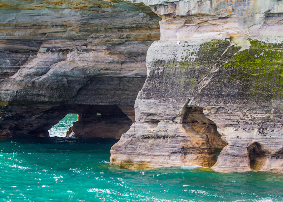Sandstone Cliffs Pictured Rocks Lake Superior Photography Art | Lake LIfe Images