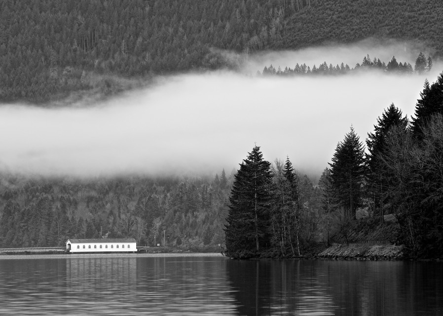 Dexter Lake With Low Clouds Art | Shaun McGrath Photography