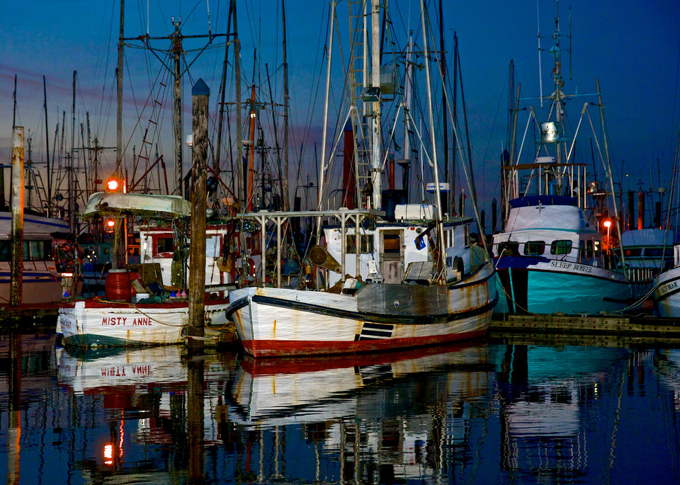 Fishing Boats At Dusk Charleston Oregon Art | Shaun McGrath Photography