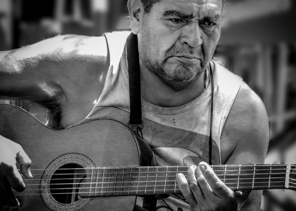 Guitarist On The Street Buenos Aires Photography Art | Dan Katz, Inc.