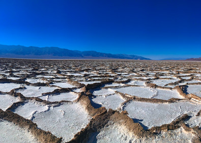 At 282 feet below sea level on Badwater Basin in Death Valley California