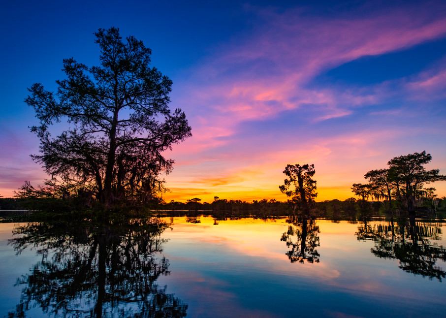 Sunset over Henderson Swamp - Louisiana swamp photography prints