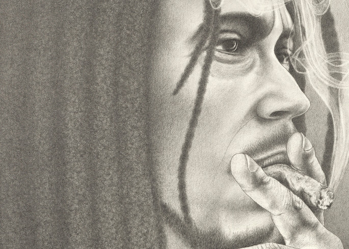 "Bob Marley" fine art print by Brent Crabb.