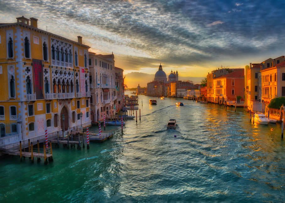 Sunrise On The Grand Canal Of Venice Photography Art | zoeimagery