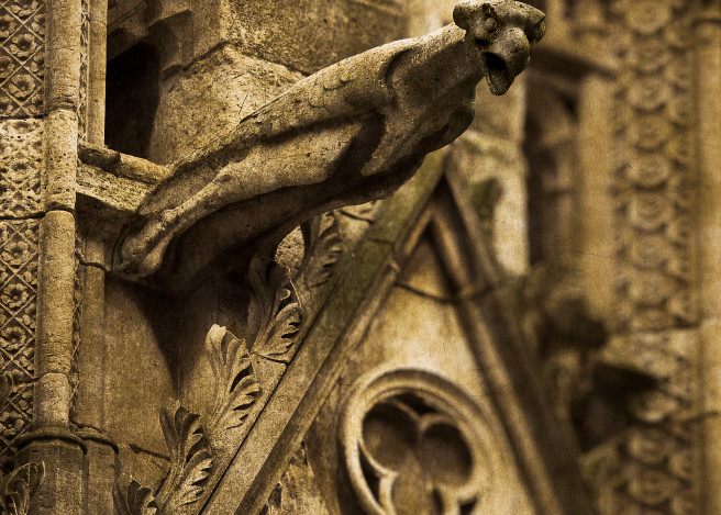 A gargoyle from Notre Dame cathedral.