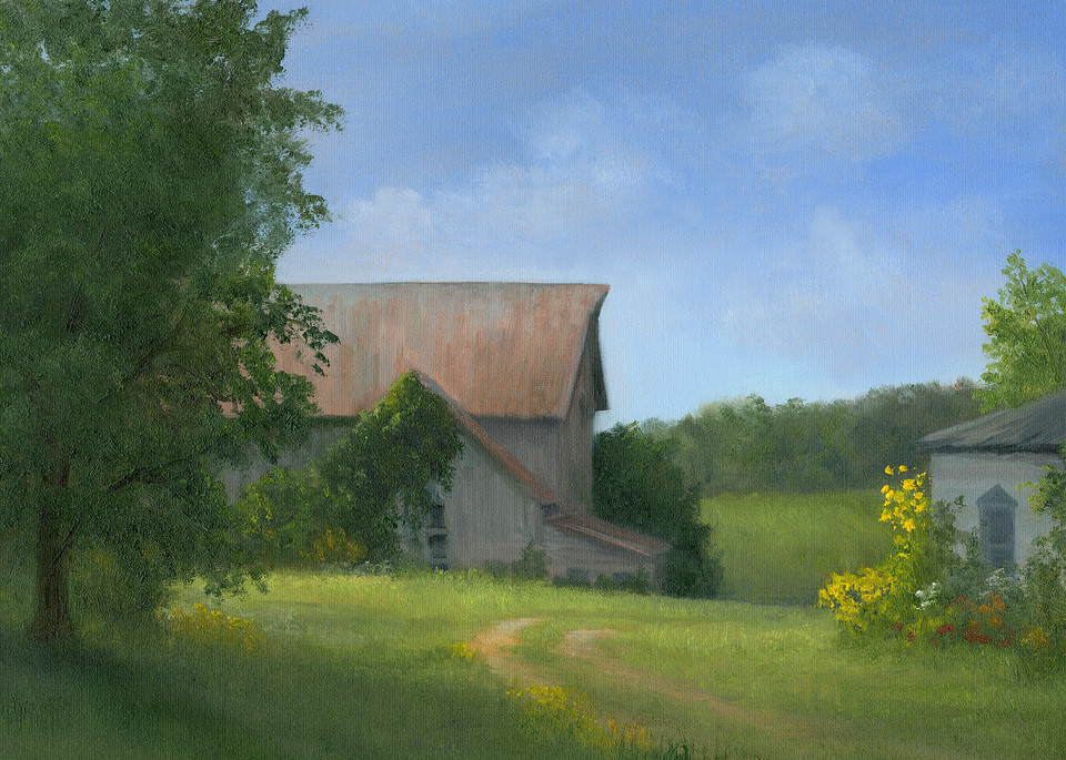barn, barn-painting, weathered-barn