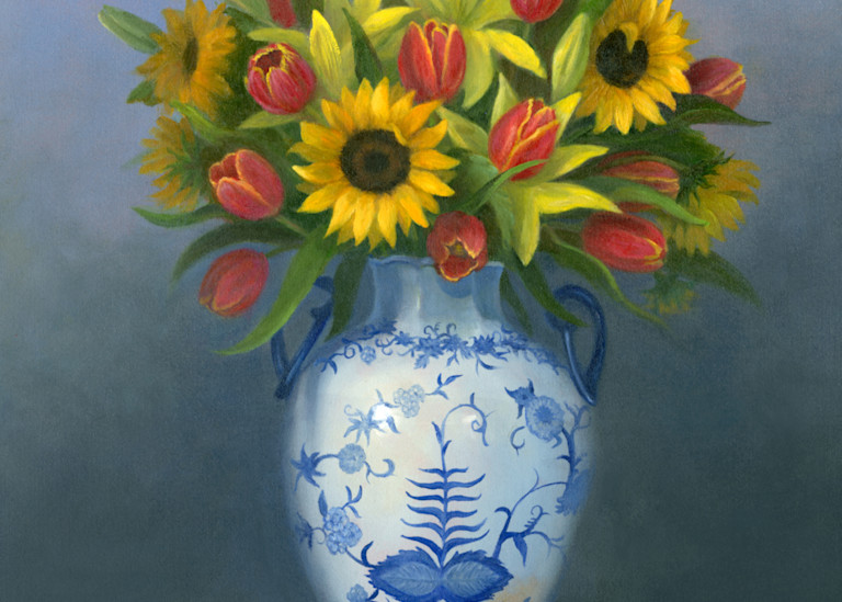*Floral With Sunflowers, Lilies And Tulips Art | Tarryl Fine Art