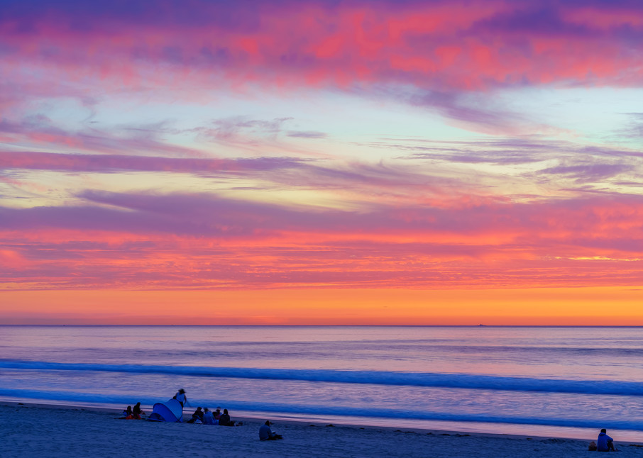Pacific Beach, San Diego Fire Sunset Fine Art Print Art | McClean Photography