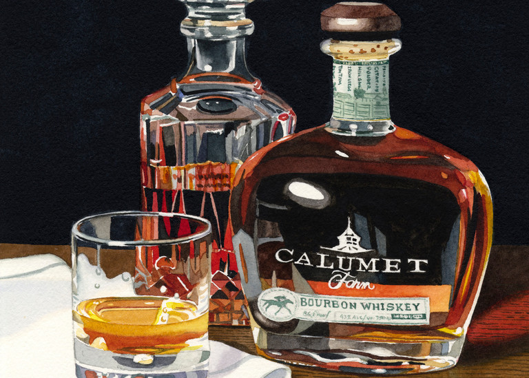 Calumet Farm Bourbon Art | Gary Curtis Watercolors