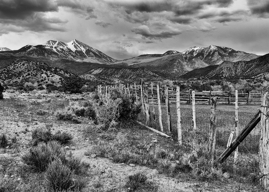La Sal Mountains In Monochrome Photography Art | Nicholas Jensen Photography