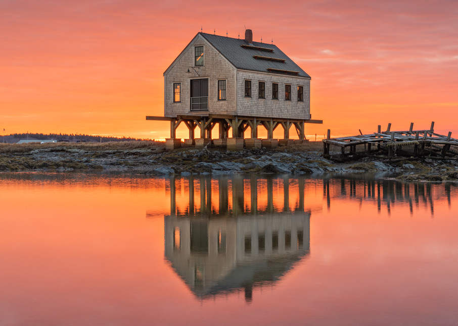 Symmetrical Sunrise At Cape Porpoise Photography Art | Jesse MacDonald Photography