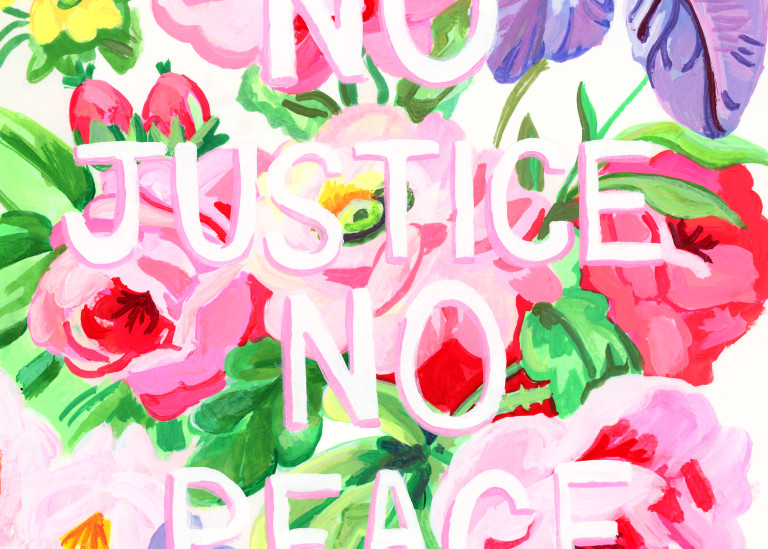 No Justice No Peace Art by Mary Younkin for Sale - Wet Paint NYC Gallery