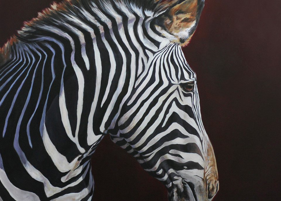 Painting of a beautiful zebra