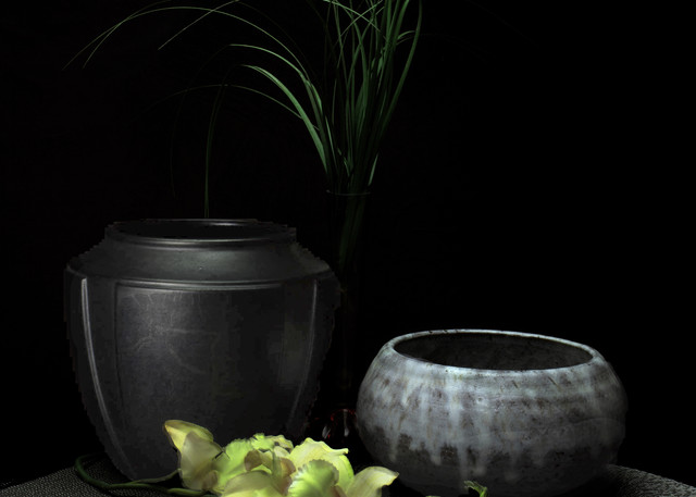 A Fine Art Photograph of Flowers within bowls by Michael Pucciarelli