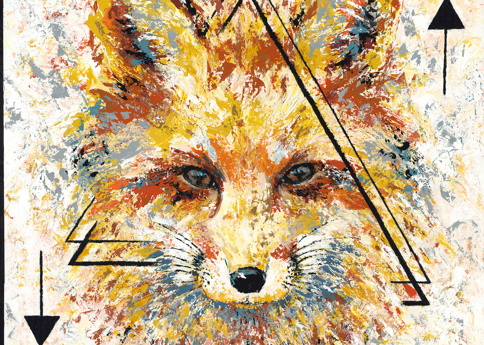 Boho Fox Palette Knife Painting in Acrylic | Stef Creates Stuff