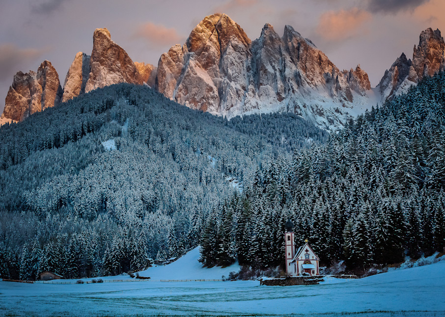 Amazing  Val di Funes Valley and San Giovanni church, Dolomites, South Tyrol, Italy, Europe