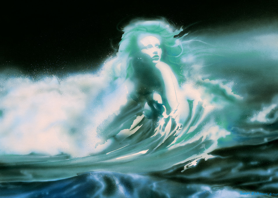 "Sedna" is an Inuit sea goddess belief. An ocean protector. This fine art print is by Montana artist, Joe Ziolkowski.