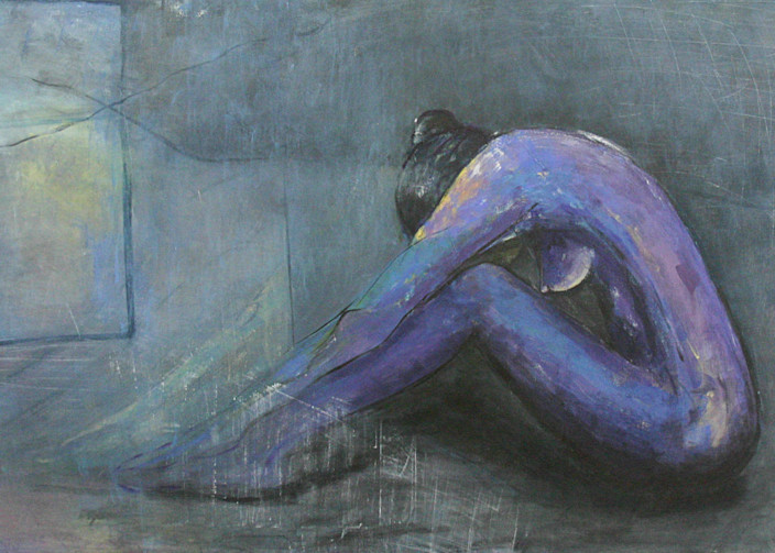 Purple Angst Art | Merita Jaha Fine Art