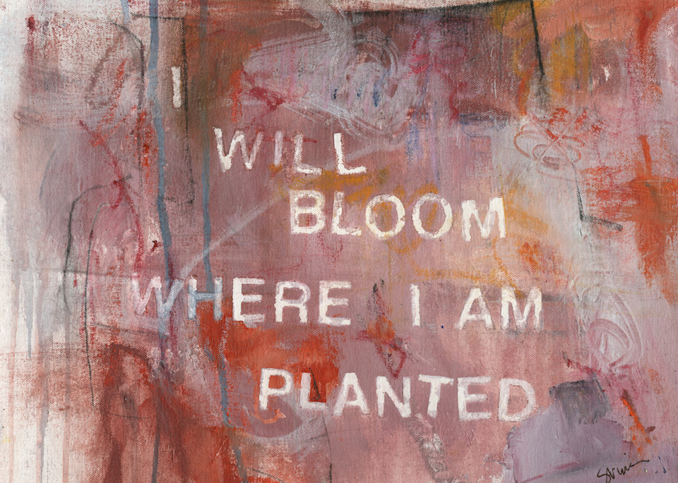 Give Me Your Words : : I Will Bloom Where I Am Planted Art | Stephanie Visser Fine Art
