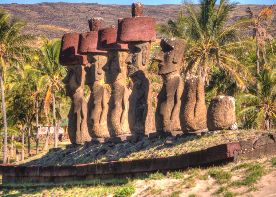 Anakena Moai On Anakena Beach Photography Art | zoeimagery.XYZ