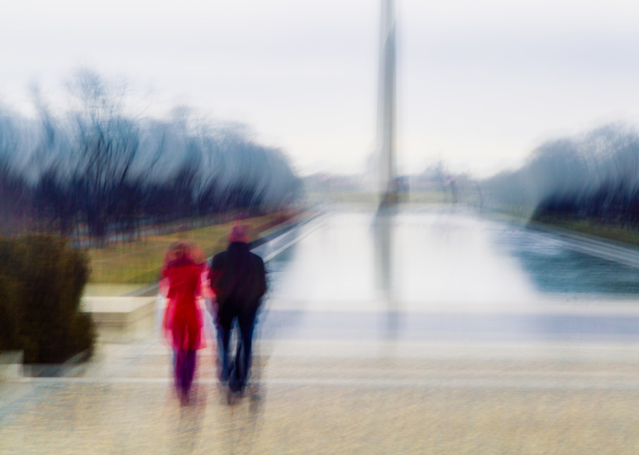 Couple by the Reflecting Pool