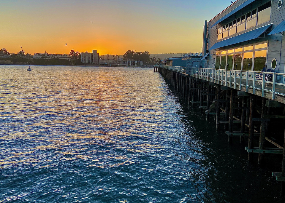 Sunset On The Pier Santa Cruz Art | Coat Of Many Colors