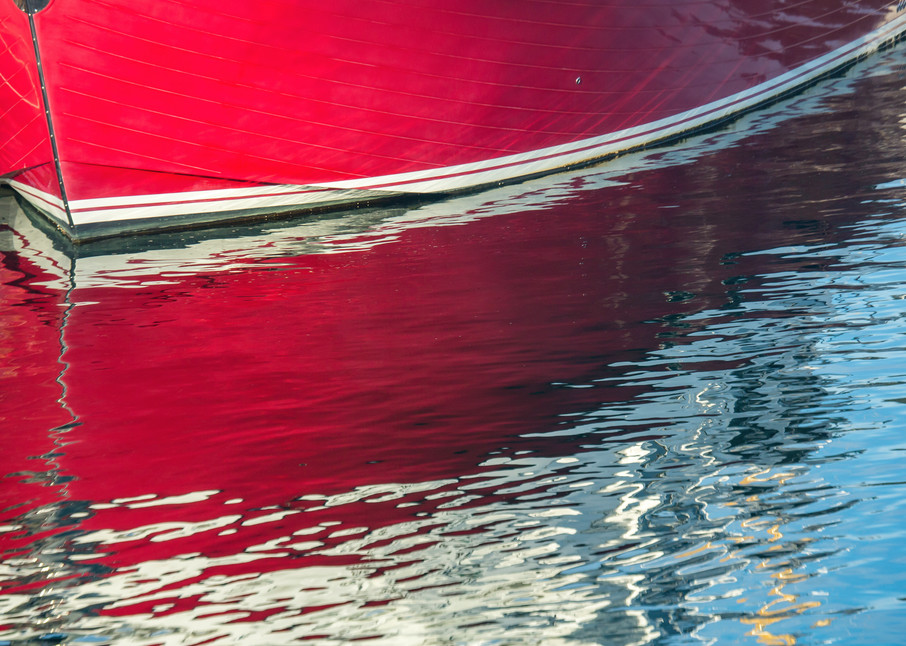 Red Boat Reflection