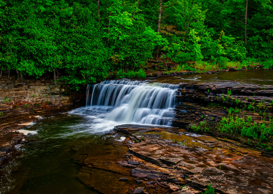 Woods Falls Serenity - Adirondack Mountains waterfall fine-art photography prints